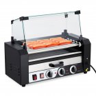 US GARVEE Hot Dog Roller 5 Rollers 12 Hot Dogs Capacity 1050W Stainless Sausage Grill Cooker Machine