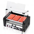 US GARVEE Hot Dog Roller 7 Rollers 18 Hot Dogs Capacity 1350W Stainless Sausage Grill Cooker Machine