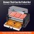 US GARVEE Hot Dog Roller 7 Rollers 18 Hot Dogs Capacity 1350W Stainless Sausage Grill Cooker Machine
