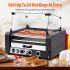 US GARVEE Hot Dog Roller 9 Rollers 24 Hot Dogs Capacity 1650W Stainless Sausage Grill Cooker Machine