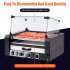 US GARVEE Hot Dog Roller 9 Rollers 24 Hot Dogs Capacity 1650W Stainless Sausage Grill Cooker Machine
