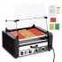 US GARVEE Hot Dog Roller 9 Rollers 24 Hot Dogs Capacity 1650W Stainless Sausage Grill Cooker Machine