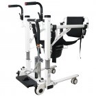 US GARVEE Hydraulic Patient Transfer Lift Chair with Backrest and Commode, Adjustable Seat Height, Shower Chair, Elderly Lift-Assisted Bedside Toilet Chair for Home Use Multifunctional Transfer Wheelchair