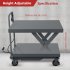 US GARVEE Hydraulic Scissor Cart Lift Table 500LBS Capacity 28 5 Inch Lifting Height Manual Scissor