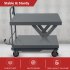 US GARVEE Hydraulic Scissor Cart Lift Table 500LBS Capacity 28 5 Inch Lifting Height Manual Scissor