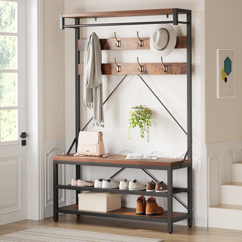 US GARVEE Industrial Storage Shoe Bench, 72