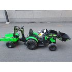 US GARVEE Kids Ride on Tractor with Trailer 24V 3-in-1 Battery Powered Electric Ride on Tractor