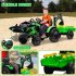 US GARVEE Kids Ride on Tractor with Trailer 24V 3 in 1 Battery Powered Electric Ride on Tractor
