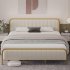 US GARVEE King Size Bed Frame  Gold Metal Frame with Headboard and Footboard  Under Bed Storage Space and  Heavy Duty  Noise Free Design  No Box Spring Needed