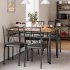 US GARVEE Kitchen Table Set Retro Cozy Chairs Metal Frame   Retro Brown