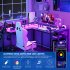 US GARVEE L Gaming Desk 68 Inch Home Office Desk with File Drawer   Power Outlet LED Lights Black