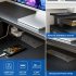US GARVEE L Gaming Desk 68 Inch Home Office Desk with File Drawer   Power Outlet LED Lights Black