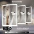 US GARVEE LED Bathroom Mirror 24 x40  Large Dimmable Wall Mirrors with Front   Backlight Anti Fog Shatter Proof
