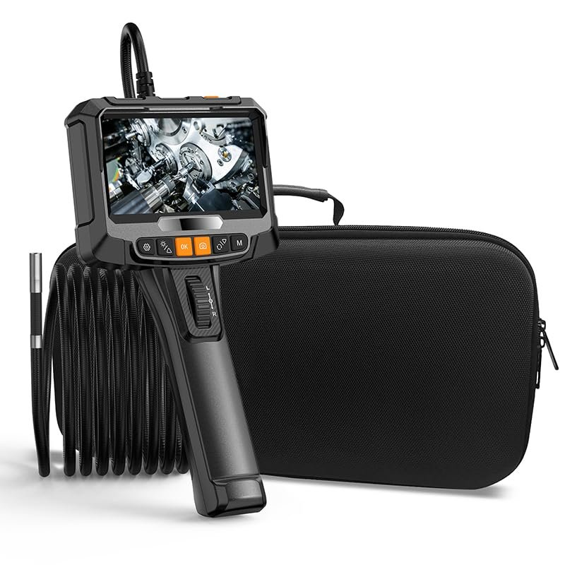 US GARVEE Lamp Camera with 0.33-inch Snake Inspection Camera 5-inch IPS Screen Industrial Pipeline Mirror