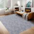 US GARVEE Large Area Rug 9X12 Solid Contemporary Area Rug Washable Rug Grey Rug Thin Living Room Rug Indoor Carpet Soft Low Pile Rug Reversible Bedroom Rug for 