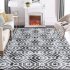 US GARVEE Large Area Rug 9x12 Moroccan Boho Living Room Rug Washable Rug with Anti Slip Backing Non Shedding Stain Resistant Soft Geometric Carpet for Bedroom D