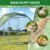 US GARVEE Large Metal Chicken Coop Walk In Chicken Run Galvanized Wire Poultry Chicken Hen Pen Cage Rabbits Duck Cages