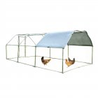US GARVEE Large Metal Chicken Coop Walk In Chicken Run Galvanized Wire Poultry Chicken Hen Pen Cage Rabbits Duck Cages