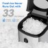 US GARVEE Nugget Ice Maker Countertop Ice Machine 33LBs 24H Ice Machine Portable