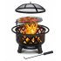 US GARVEE Outdoor 2 in 1 Fire Pit 30 Inch Wood Burning FirePit with Grill Spark Screen