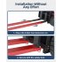 US GARVEE Pallet Fork Extension L72xW4 5 Inch Heavy Duty Steel Pallet Extensions for Forklift Red