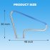 US GARVEE Pool Handrail 48x36 Inch Pool Rail 304 Stainless Steel Silver Rustproof Pool Stair Rail