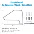 US GARVEE Pool Handrail 49 5x34 Inch Swimming Pool Stair Rail 370LBS Load for Inground Pool