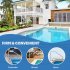 US GARVEE Pool Handrail 50x36 Inch Pool Rail 304 Stainless Steel Silver Rustproof Pool Stair Rail