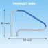 US GARVEE Pool Handrail 50x36 Inch Pool Rail 304 Stainless Steel Silver Rustproof Pool Stair Rail
