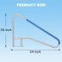 US GARVEE Pool Handrail 54x36 Inch Pool Rail 304 Stainless Steel Silver Rustproof Pool Stair Rail