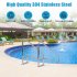 US GARVEE Pool Handrail 55x32 Inch Swimming Pool Stair Rail 385LBS Load for Inground Pool