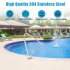 US GARVEE Pool Rail 48x36 Inch 304 Stainless Steel 370LBS Load Capacity Rustproof Pool Handrail