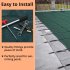 US GARVEE Pool Safety Cover Rectangle Cover Green Mesh SolPool Safety Net and Installation Tools