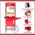 US GARVEE Popcorn Machine Cart Commercial Popcorn Machine with 8Oz Kettle Red