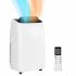 US GARVEE Portable Air Conditioner  14000 BTU Portable AC Unit with Remote  Window kit  Pipe Cools for Home Office Dorms up to 750 Sq  Ft  White