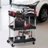 US GARVEE Portable Folding Service Cart 3 Tier Folding Utility Cart 56 Lbs Load Capacity per Shelf