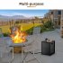 US GARVEE Propane Metal Tank Cover Table for Gas Fire Pits Gas Tank Holder Storage Side Table for 20 Pound Propane Tank
