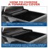 US GARVEE Quad 4 Fold Soft Folding Truck Bed 6 5ft Tonneau Cover Compatible for 2009 2014 Ford F150 Black