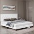 US GARVEE Queen Bed Frame Upholstered Platform Bed with Diamond Button Tufted   Adjustable Headboard  Faux Leather  Wood Slats Support  Easy Assembly  No Box Sp