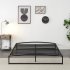 US GARVEE Queen Size 6 Inch Metal Platform Bed Frame with Unique Arch Design  Low Profile  Sturdy Steel Slats  Noise Free  Easy Assembly  Black