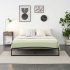 US GARVEE Queen Size Metal Bed Frame with Unique Arch Design  Sturdy Steel Slats  Noise Free  Easy Assembly  Black  10 Inch Height