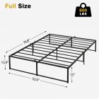US GARVEE Queen Size Metal Bed Frame 14 Inch Platform 3 in 1 Steel Support Heavy Duty No Box Spring Needed Easy Assemble Black