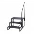 US GARVEE RV 3 Steps with Handrail  Hot Tub Steps Metal  Portable Stairs Steps for RV  Mobile Home Stairs  Ground Pool for Indoor   Outdoor