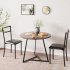 US GARVEE Round Dining Table Set with 2 Upholstered Chairs  MDF Board  Steel Frame  Compact Design  Easy Assembly  for Small Spaces