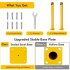 US GARVEE Safety Bollard 2 Packs Bollard Post 4 5 Inch Diameter Safety Steel Bollard Post Yellow