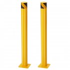 US GARVEE Safety Bollard 2 Packs Bollard Post 4.5 Inch Diameter Safety Steel Bollard Post Yellow