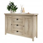 US GARVEE Senfot Buffet Sideboards Kitchen Storage Cabinet with 3 Drawers and 2 Doors Sideboard Oak