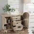 US GARVEE Senfot Buffet Sideboards Kitchen Storage Cabinet with 3 Drawers and 2 Doors Sideboard Oak