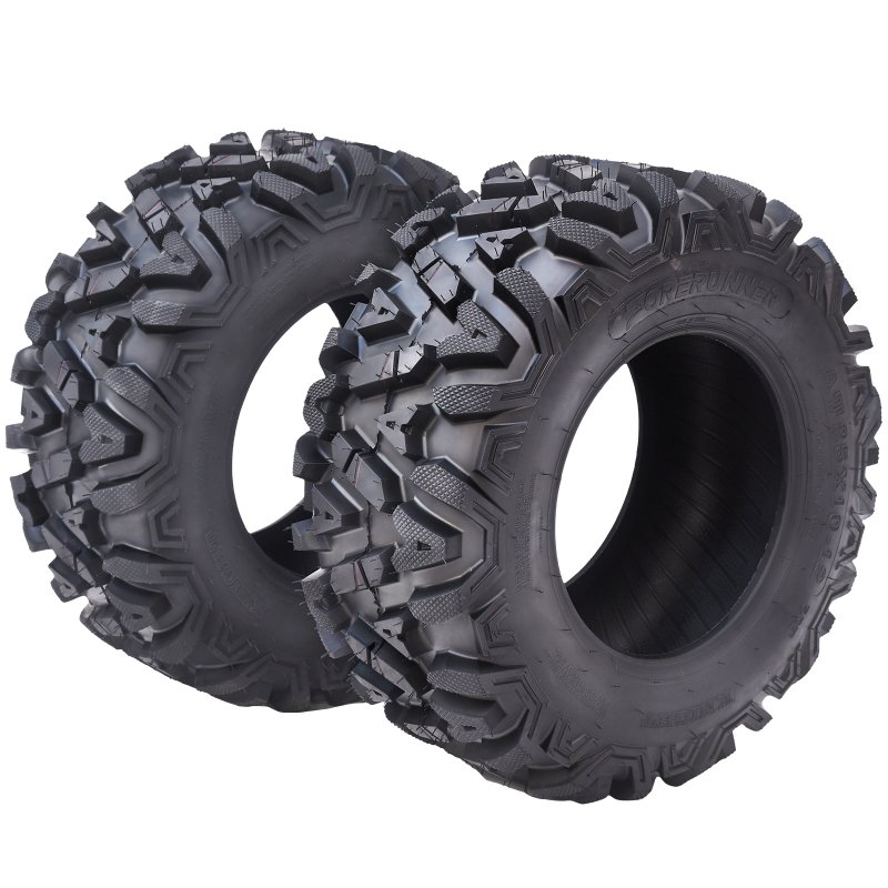 US GARVEE Set of 2  ATV Trail Tires 6PR Knobby Sport Tires, Tubeless - AT25x10-12-6PR TL KNIGHT