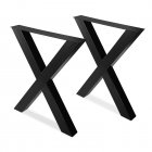 US GARVEE Set of 2 Metal Table Legs Dining Table Legs Heavy Duty X-Frame for Desk Dining Table